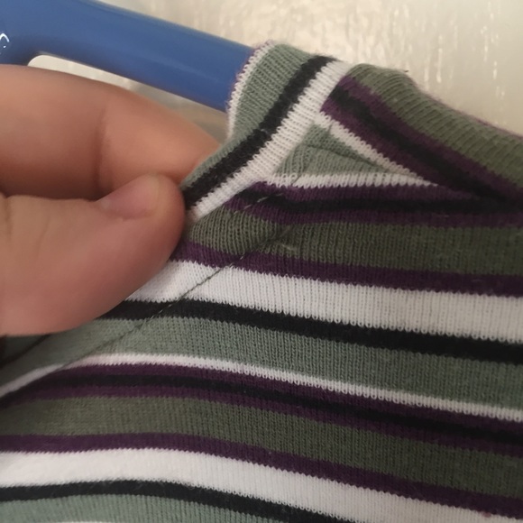 ❤️Northern reflections shirt green and purple striped long sleeve size m - Picture 11 of 11